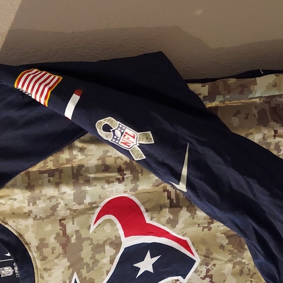 Nike Houston Texans Salute to Service 3/4 Sleeve Camo Shirt New Medium 10 12 - Picture 5 of 6
